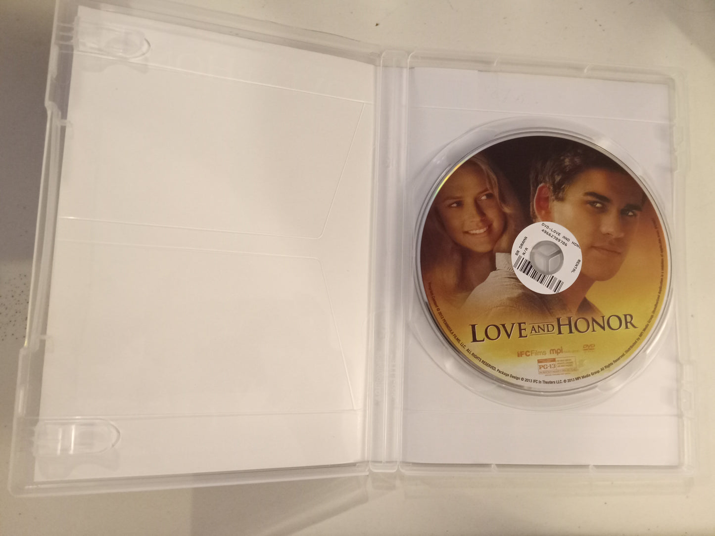 Love And Honor, DVD Movie, Liam Hemsworth Widescreen, Rated R, USED