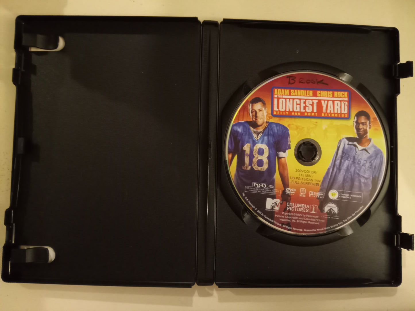 The Longest Yard, DVD Movie, Adam Sandler Widescreen, Rated PG-13, USED