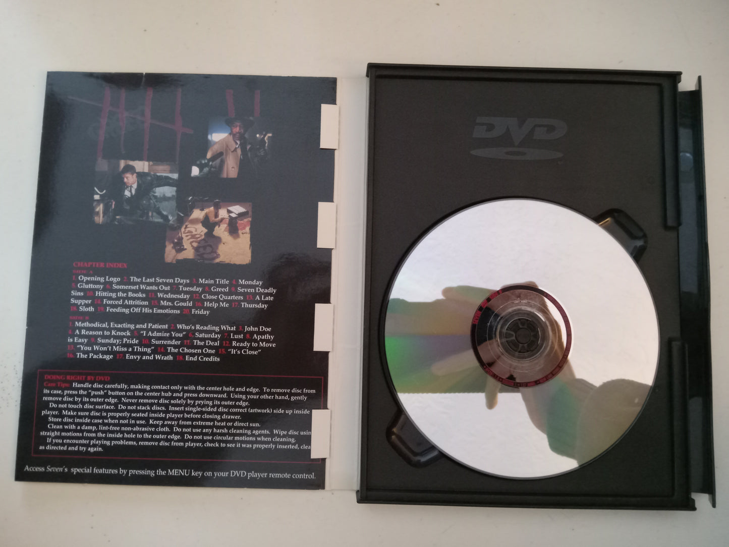 Seven, VII DVD Movie, Brad Pitt, Widescreen, New Line Platinum Ed. Rated R, NEW/USED