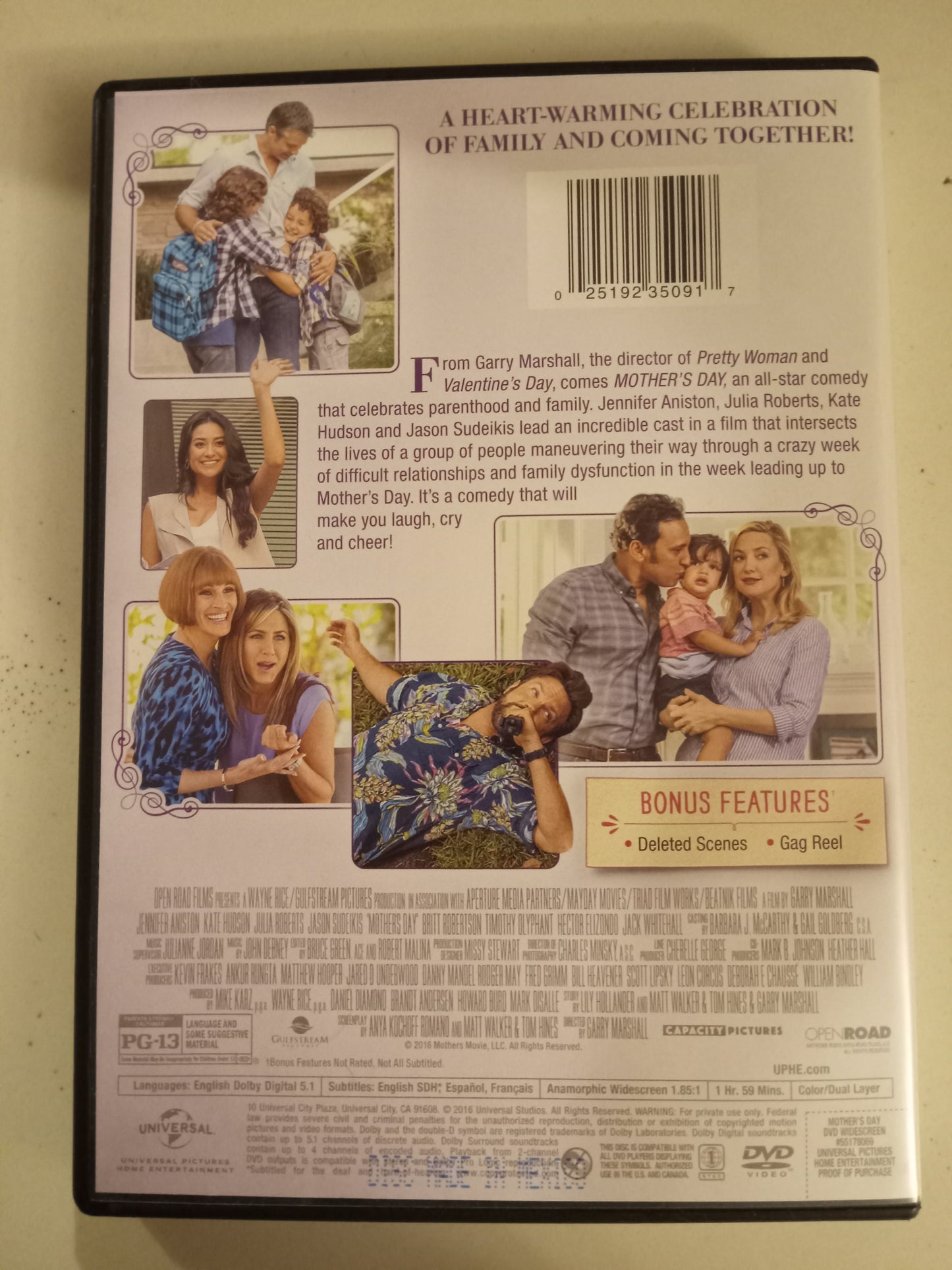 Mother's Day, DVD Movie, Jennifer Aniston Widescreen, Rated PG-13, USED