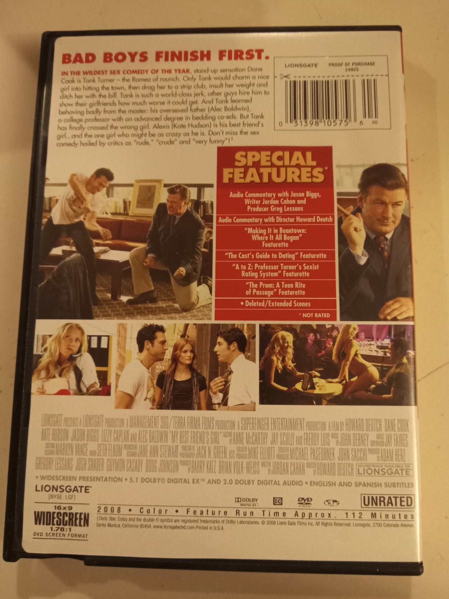 My Best Friend's Girls, DVD Movie, Dane Cook Widescreen, Not Rated, USED