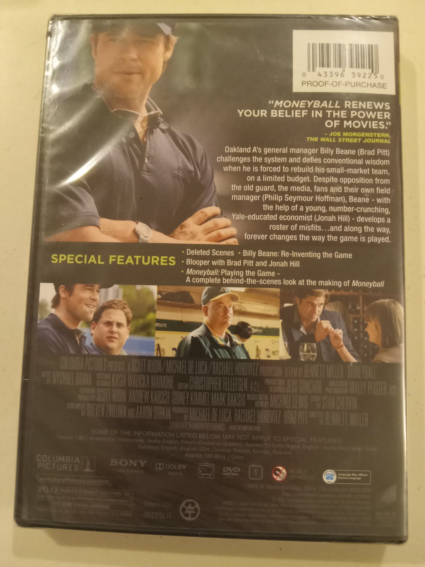 Money Ball, DVD Movie, Brad Pitt Widescreen, Rated PG-13, NEW