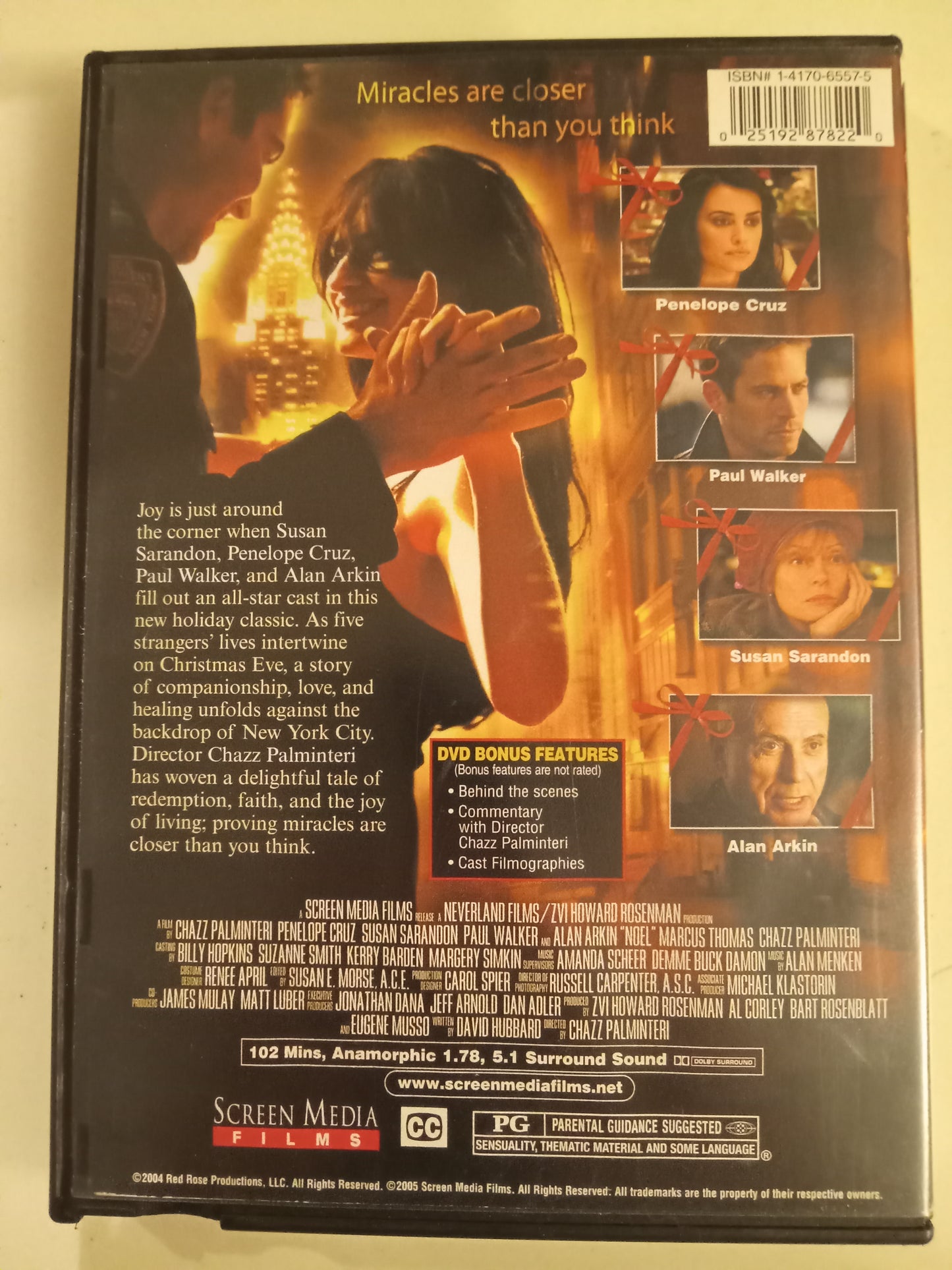 Noel, DVD Movie, Penelope Cruz Fullscreen, Rated PG, USED