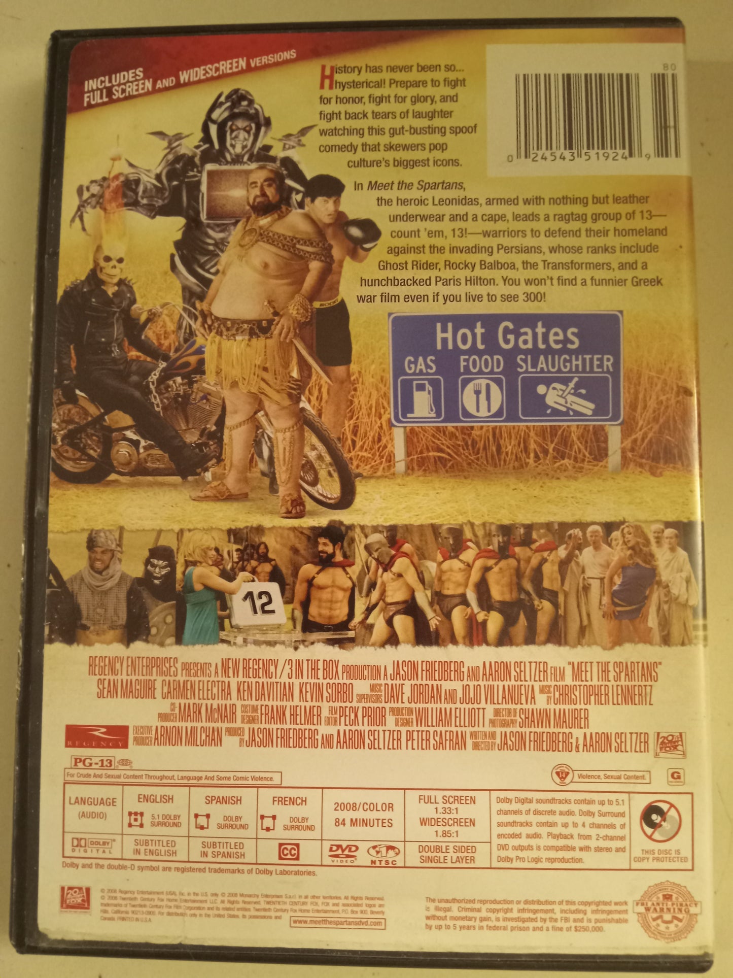 Meet The Spartans, DVD Movie, Carmen Electra Fullscreen, Rated PG-13, USED