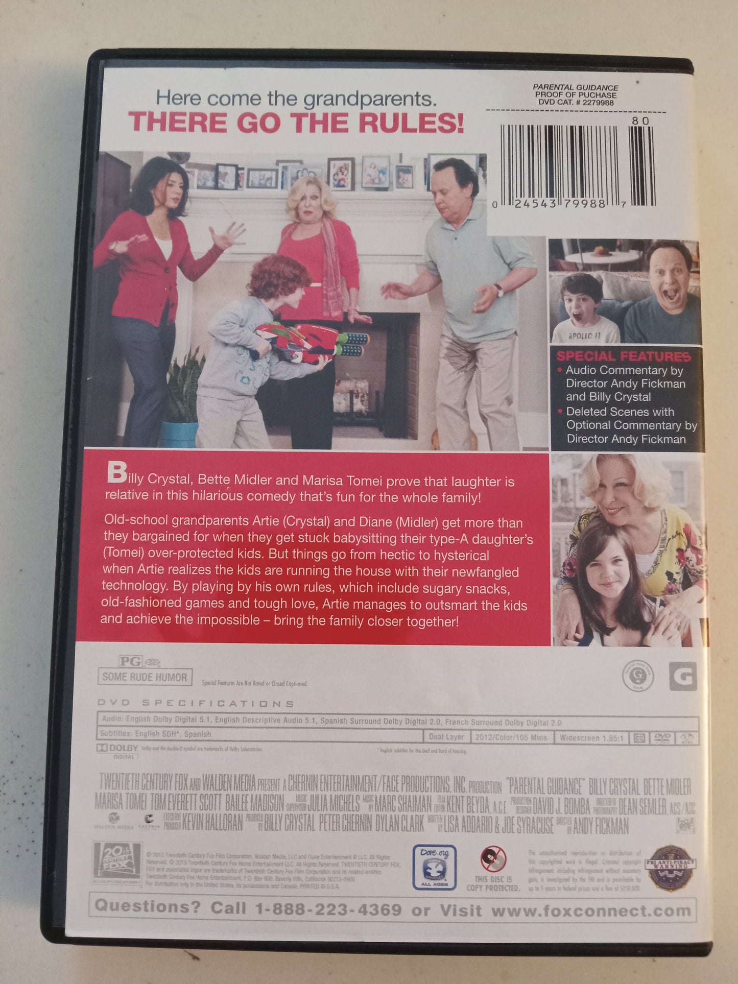 Parental Guidance, DVD Movie, Billy Crystal Widescreen, Rated PG, USED