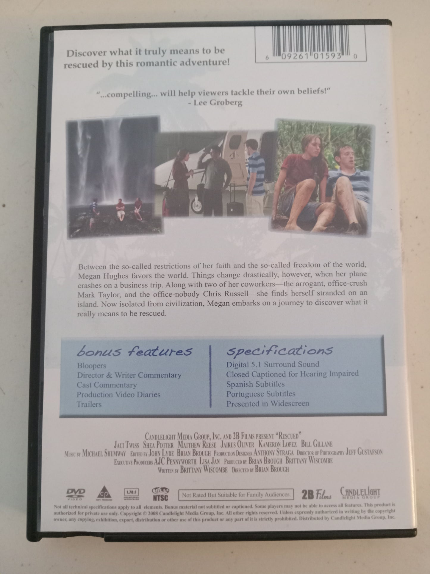 Rescued, DVD Movie, Jaci Twiss Widescreen, Not Rated, USED