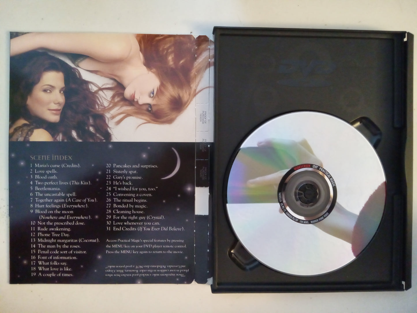 Practical Magic, DVD Movie, Sandra Bullock Widescreen, Rated PG-13, USED
