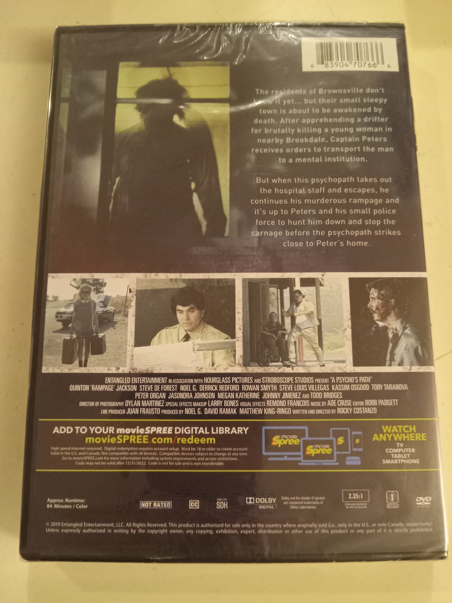 A Psycho's Path, DVD Movie, Quinton Rampage Jackson Widescreen, Not Rated, NEW