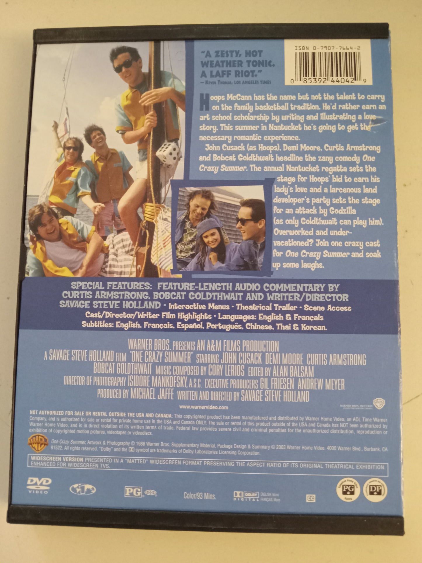 One Crazy Summer, DVD Movie, Demi Moore Widescreen, Rated PG, USED