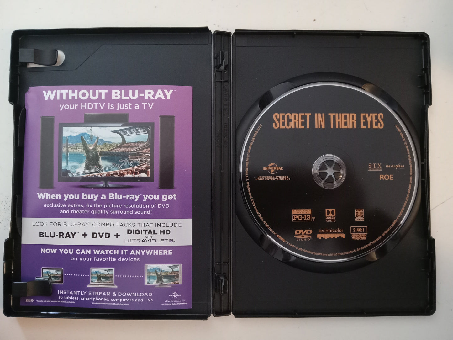 Secret In Their Eyes, DVD Movie, Julia Roberts Widescreen, Rated PG-13, USED