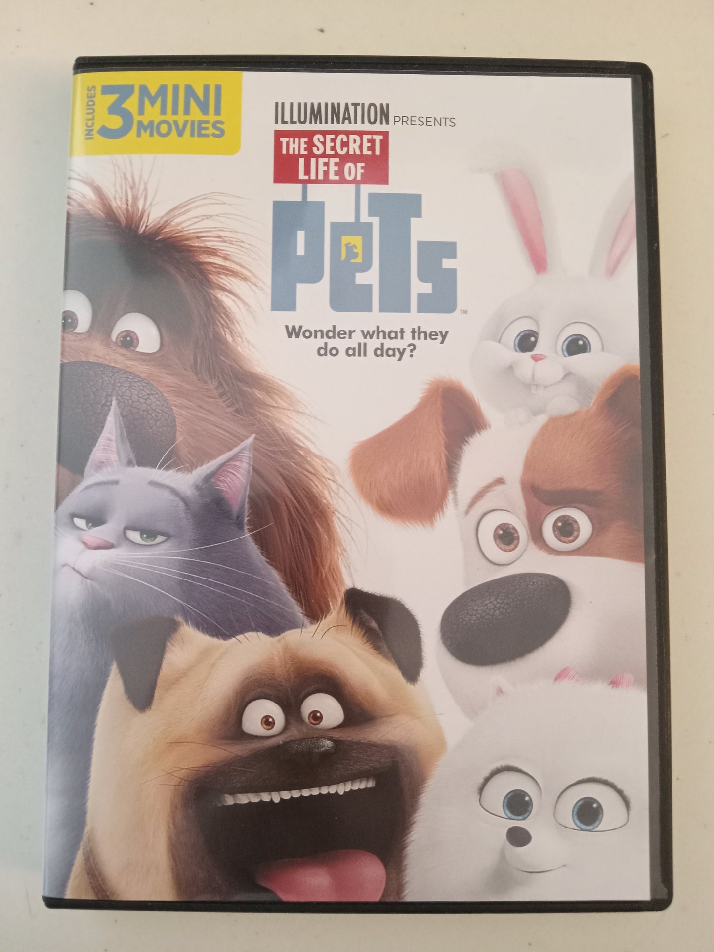 The Secret Life Of Pets, Illumination Animation DVD Movie, Widescreen, Rated PG USED
