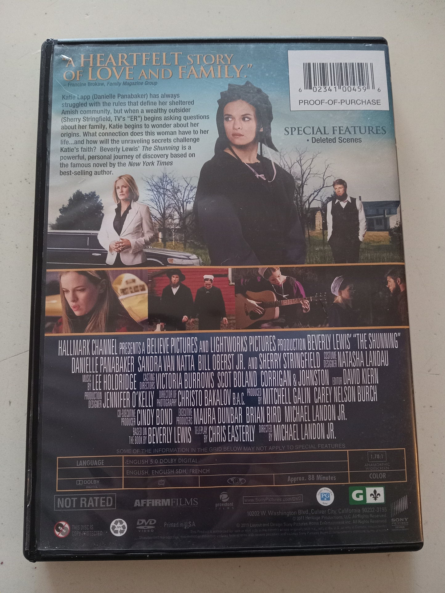 The Shunning, DVD Movie, Beverly Lewis Widescreen, Not-Rated, USED