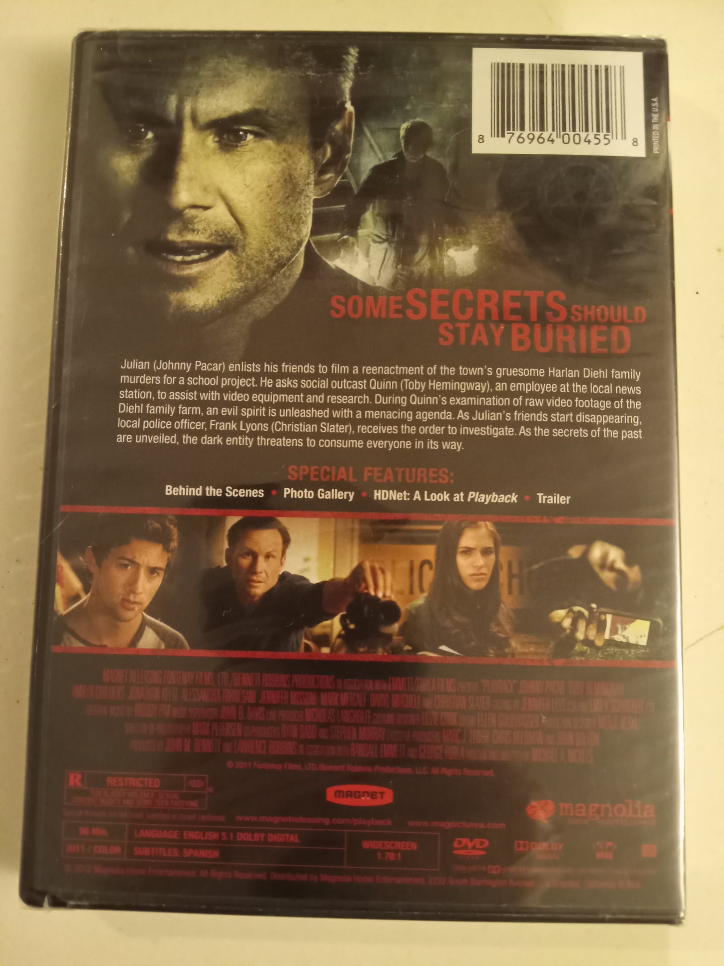 Playback, DVD Movie, Christian Slater Widescreen, Rated R, NEW