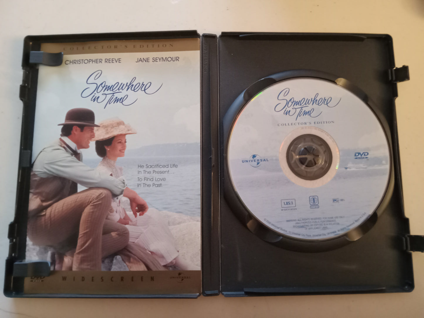 Somewhere in Time Collectors Edition, DVD Movie, Christopher Reeve Widescreen, Rated PG, USED
