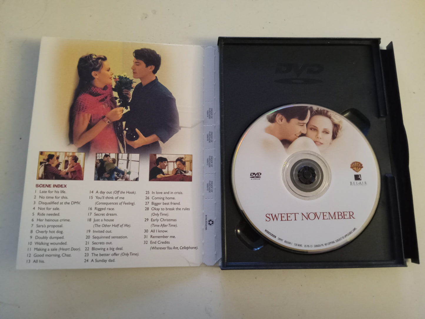 Sweet November, DVD Movie, Keanu Reeves Widescreen, Rated PG-13, USED