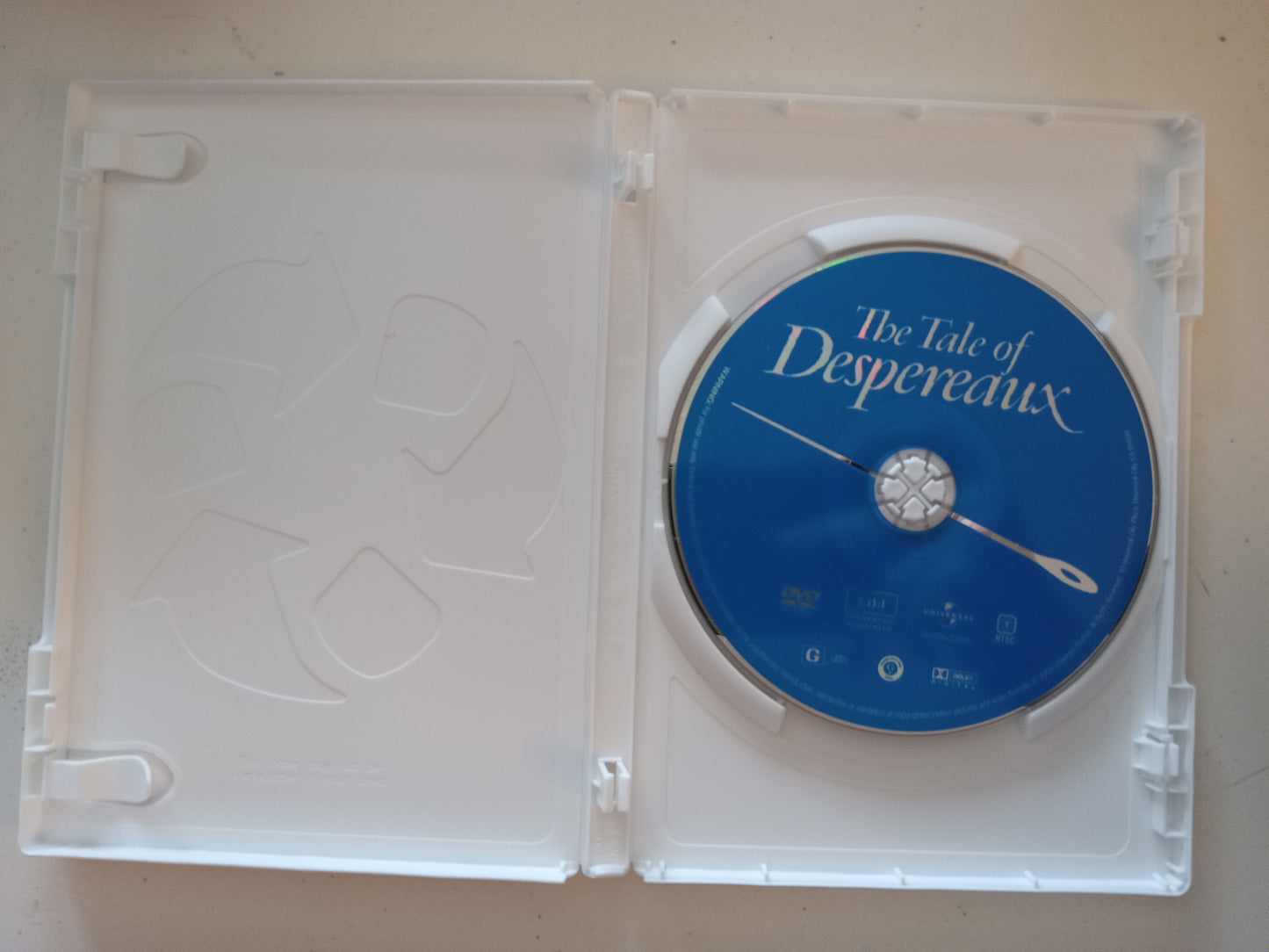 The Tale Of Despereaux, Universal Animation DVD Movie, Widescreen, Rated G, USED