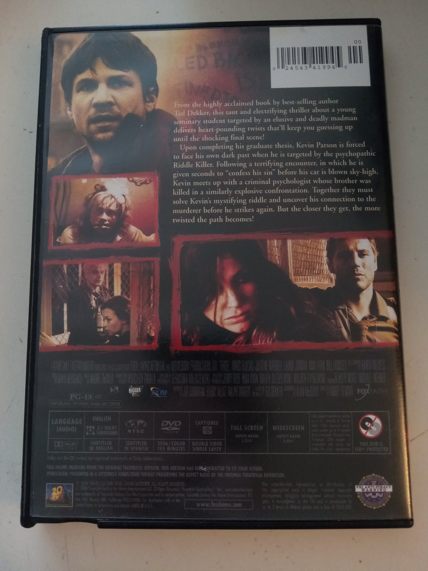 Thr3e (Three), DVD Movie, Fullscreen, Laura Jordan Widescreen, Rated PG-13, USED