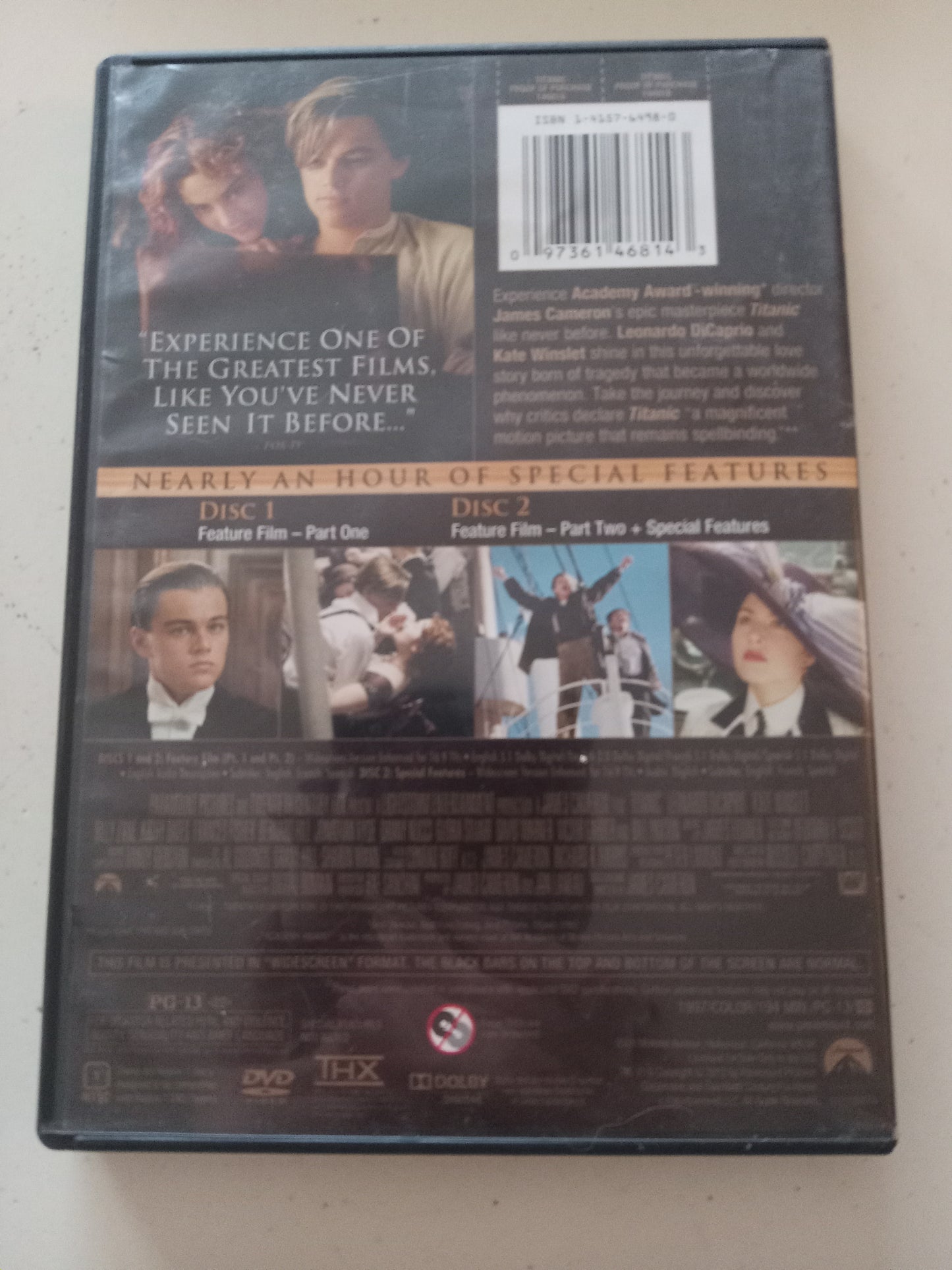 Titanic, DVD Movie, 2 Disc Ed. Leonardo DiCaprio Widescreen, Rated PG-13, USED
