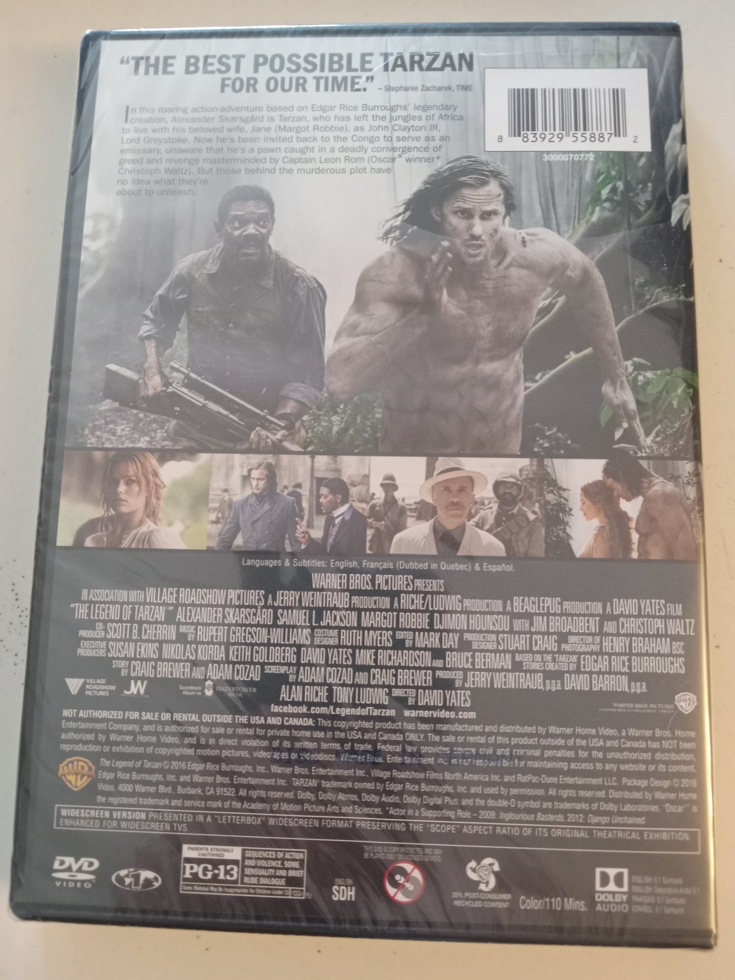 The Legend Of Tarzan, A New Threat Awaits, DVD Movie, Margot Robbie Widescreen, Rated PG-13, NEW/USED