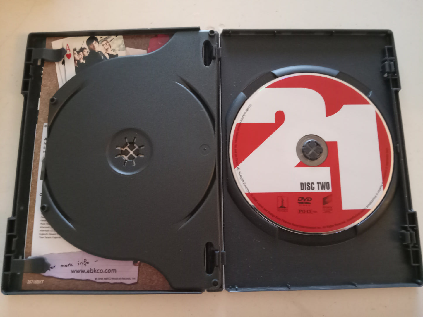 21, DVD Movie, 2 Disc Deluxe Ed. Kevin Spacey Widescreen, Rated PG-13, USED