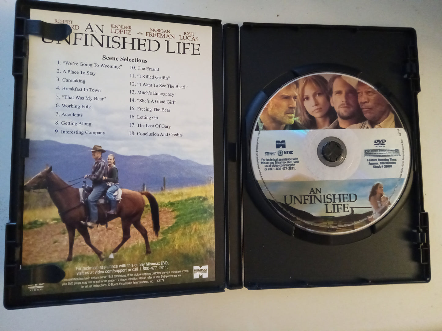 An Unfinished Life, DVD Movie, Robert Redford Widescreen, Rated PG-13, USED