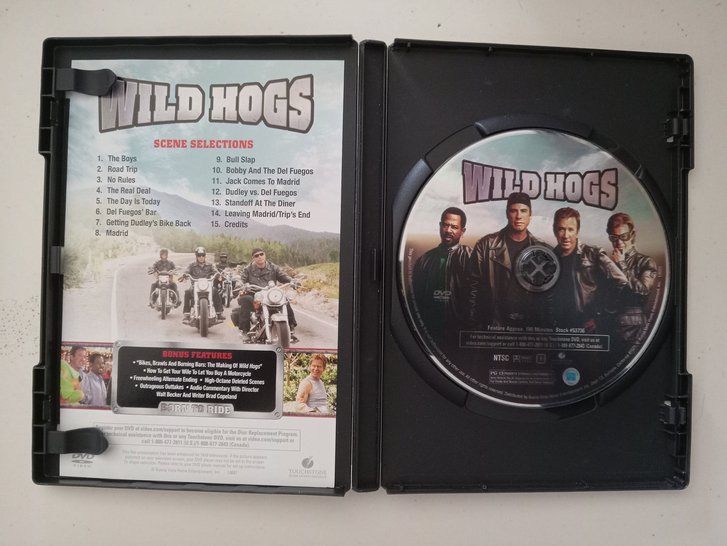 Wild Hogs, DVD Movie, John Travolta Widescreen, Rated PG-13, USED