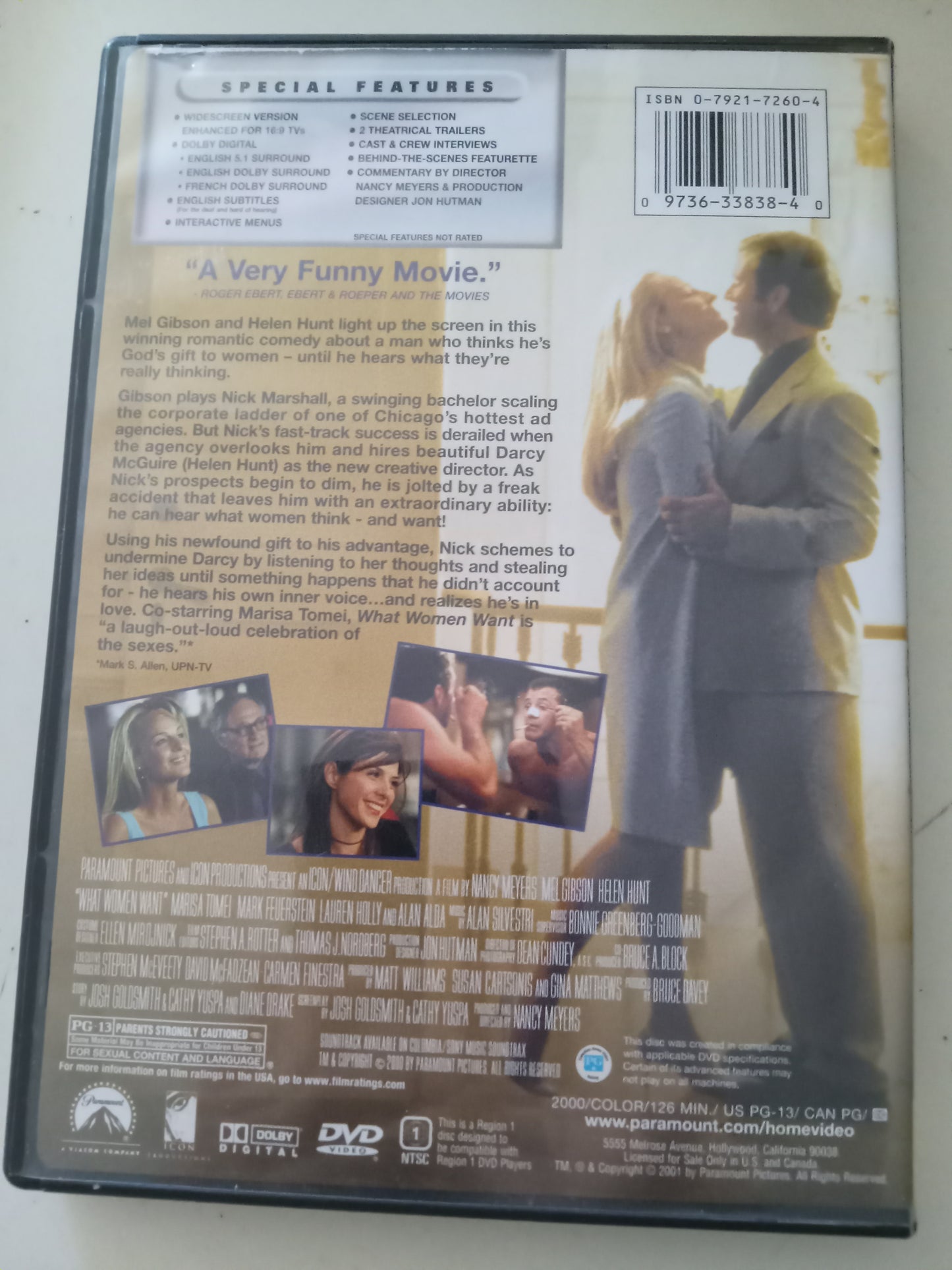 What Women Want, DVD Movie, Mel Gibson Widescreen, Rated PG-13, USED