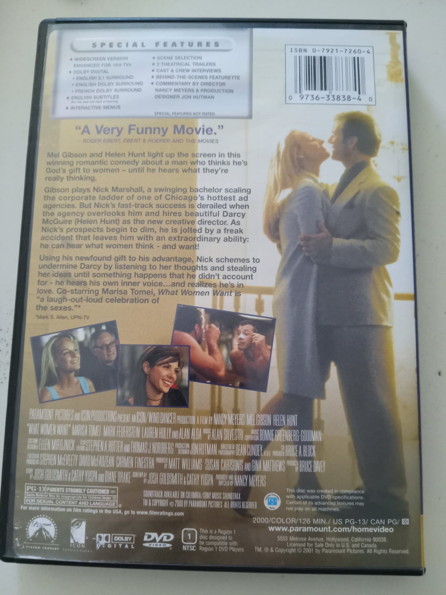 What Women Want, DVD Movie, Mel Gibson Widescreen, Rated PG-13, USED