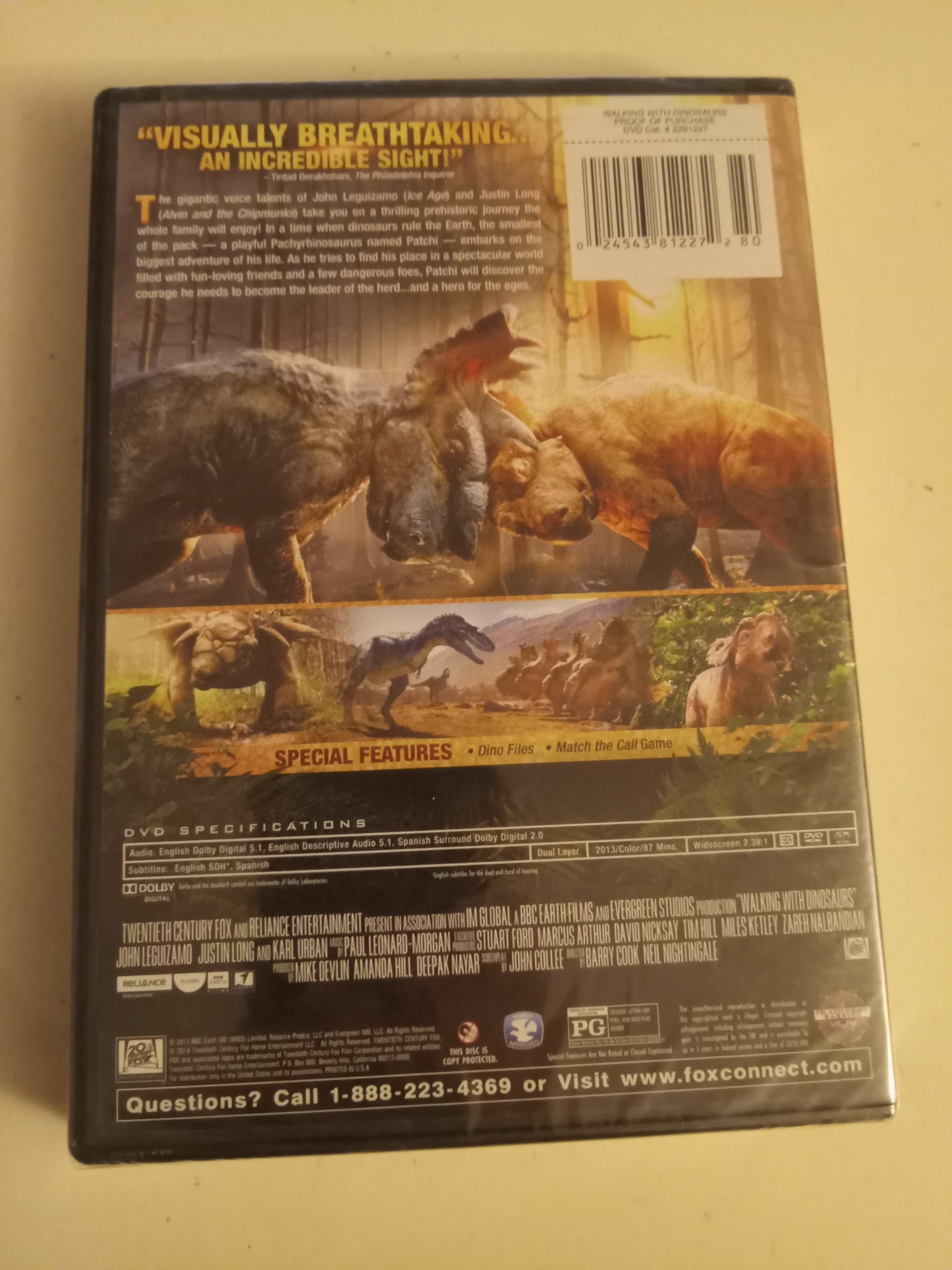 Walking With Dinosaurs The Movie, DVD Movie, John Leguizamo Widescreen, Rated PG, NEW