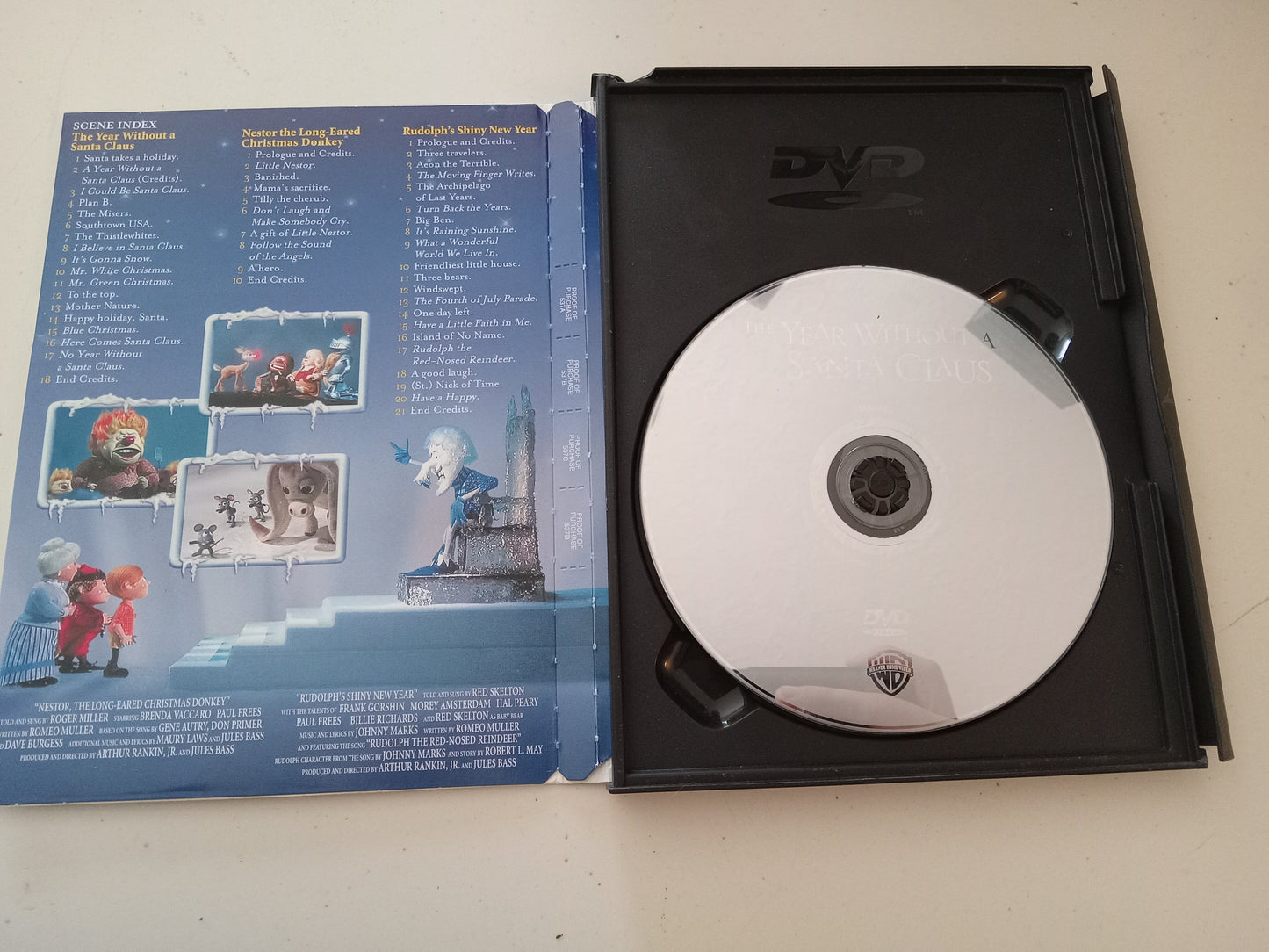 The Year Without A Santa Claus, Warner Bros Animation DVD Movie, Mickey Rooney Fullscreen, Not Rated, USED