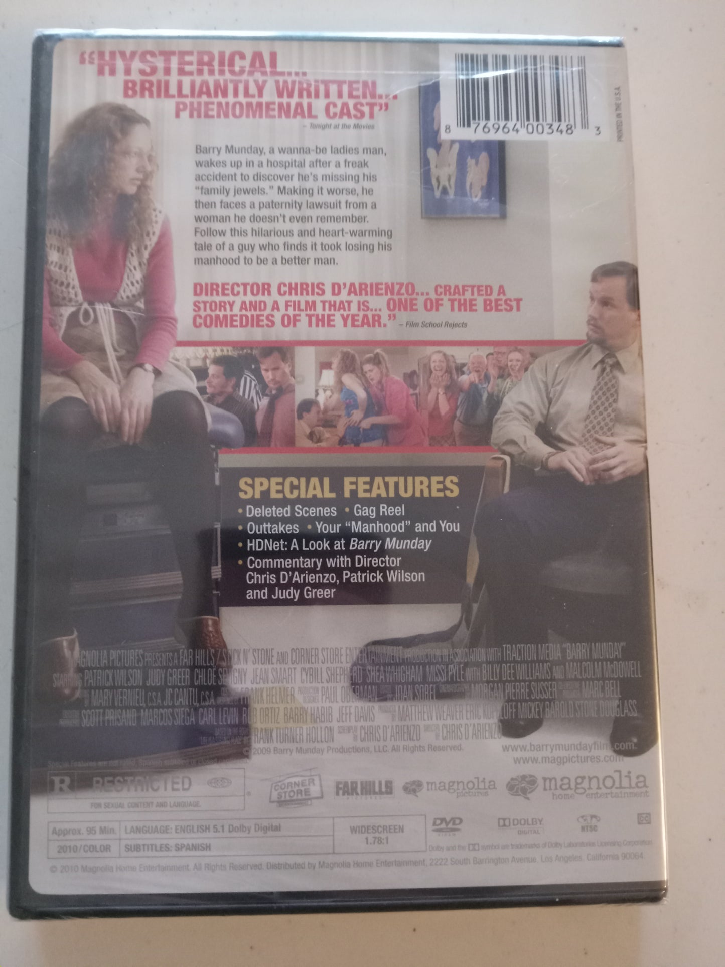 Barry Munday, DVD Movie, Patrick Wilson Widescreen, Rated R, NEW