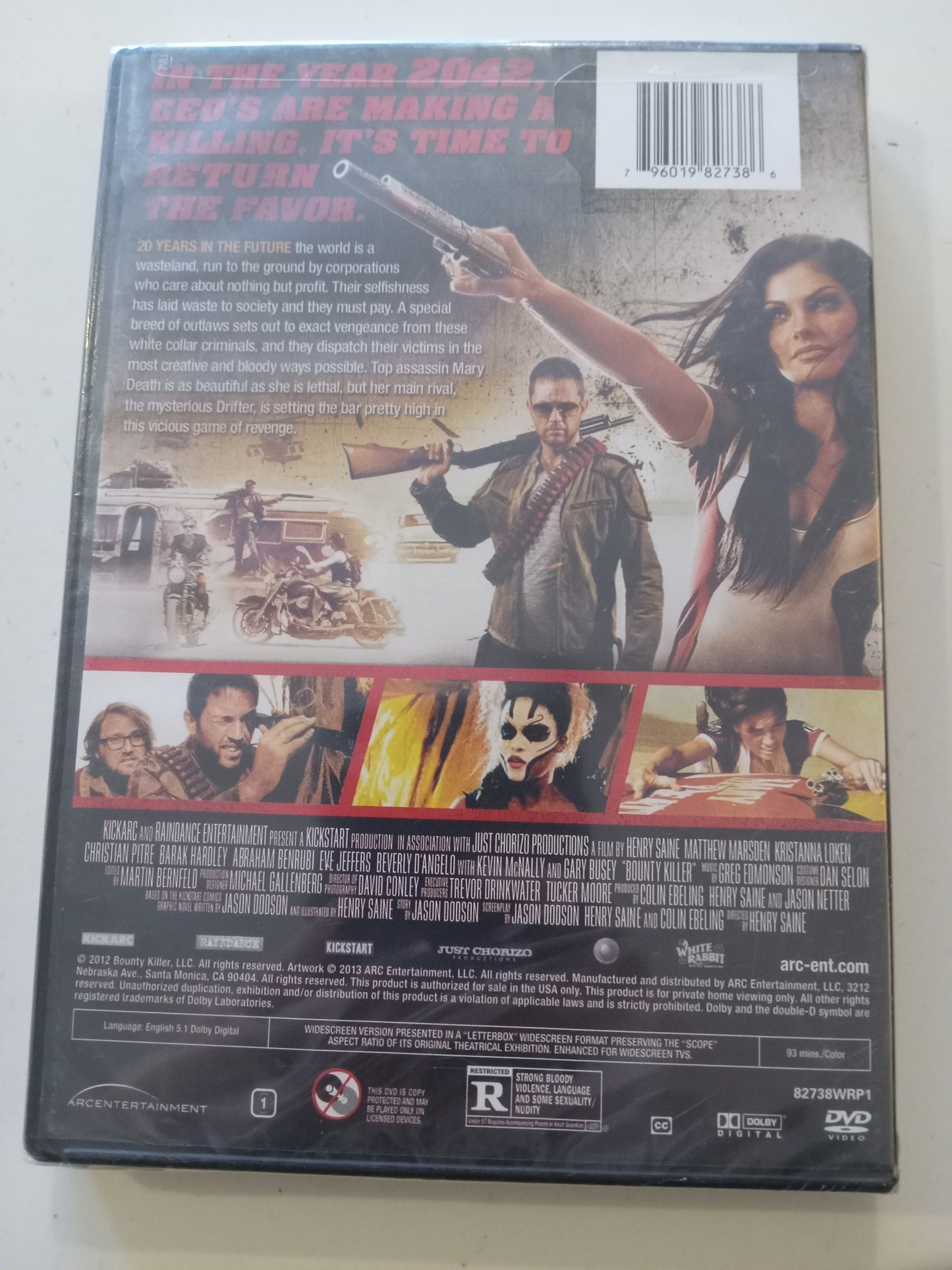 Bounty Killer, DVD Movie, Matthew Marsden Widescreen, Rated R, NEW