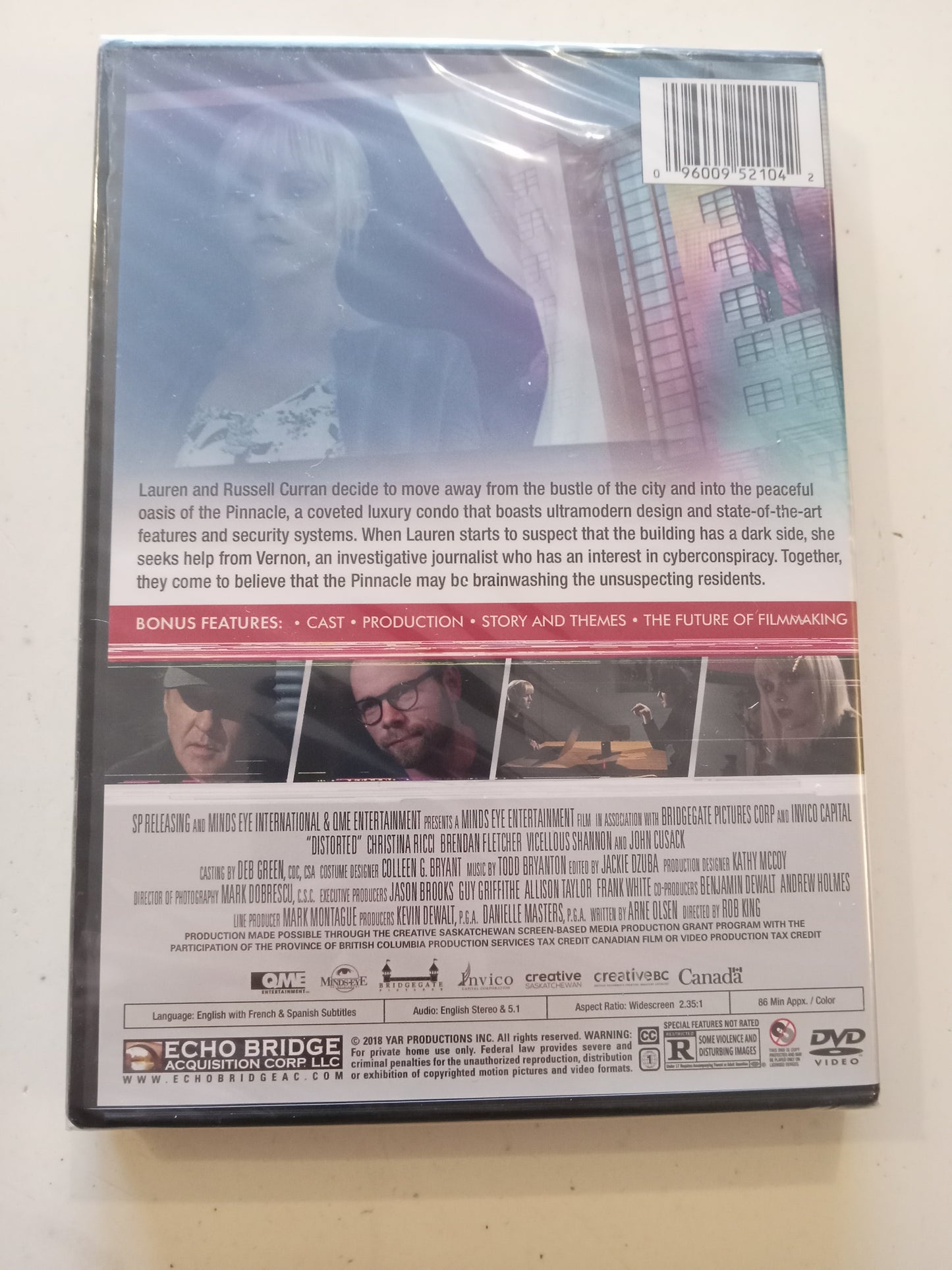 Distorted, DVD Movie, John Cusack Widescreen, Rated R, NEW