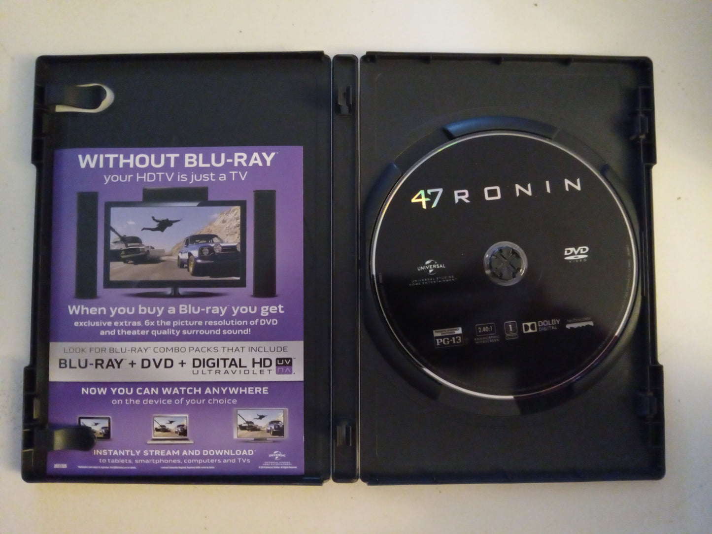 47 Ronin, DVD Movie, Keanu Reeves Widescreen, Rated PG-13, USED