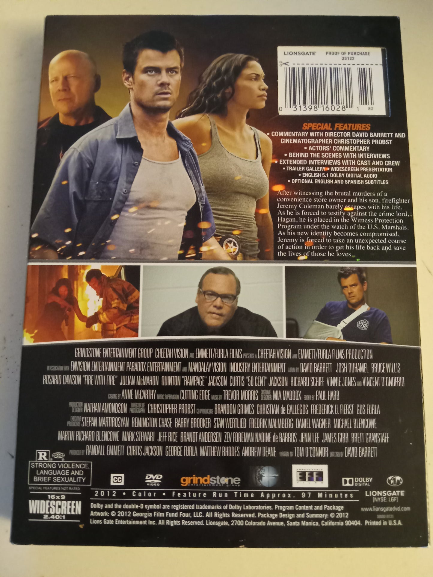 Fire With Fire, Revenge Has Its Own Set Of Rules, DVD Movie, Bruce Willis Widescreen, Rated R, USED