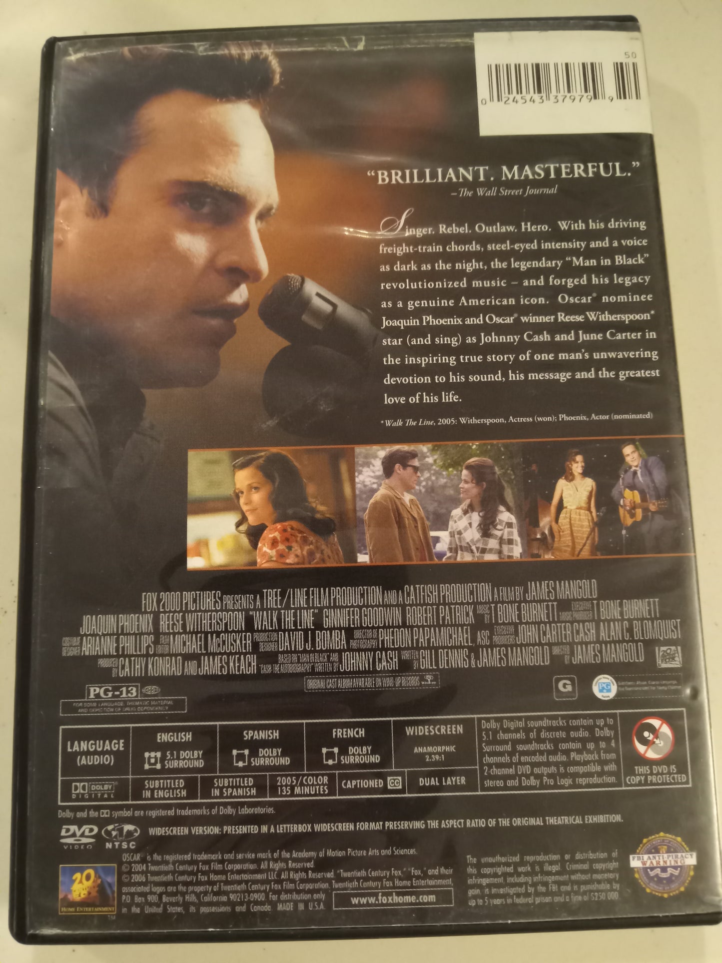 Walk The Line (Johnny Cash), DVD Movie, Joaquin Phoenix Widescreen, Special Ed. Rated PG-13, USED