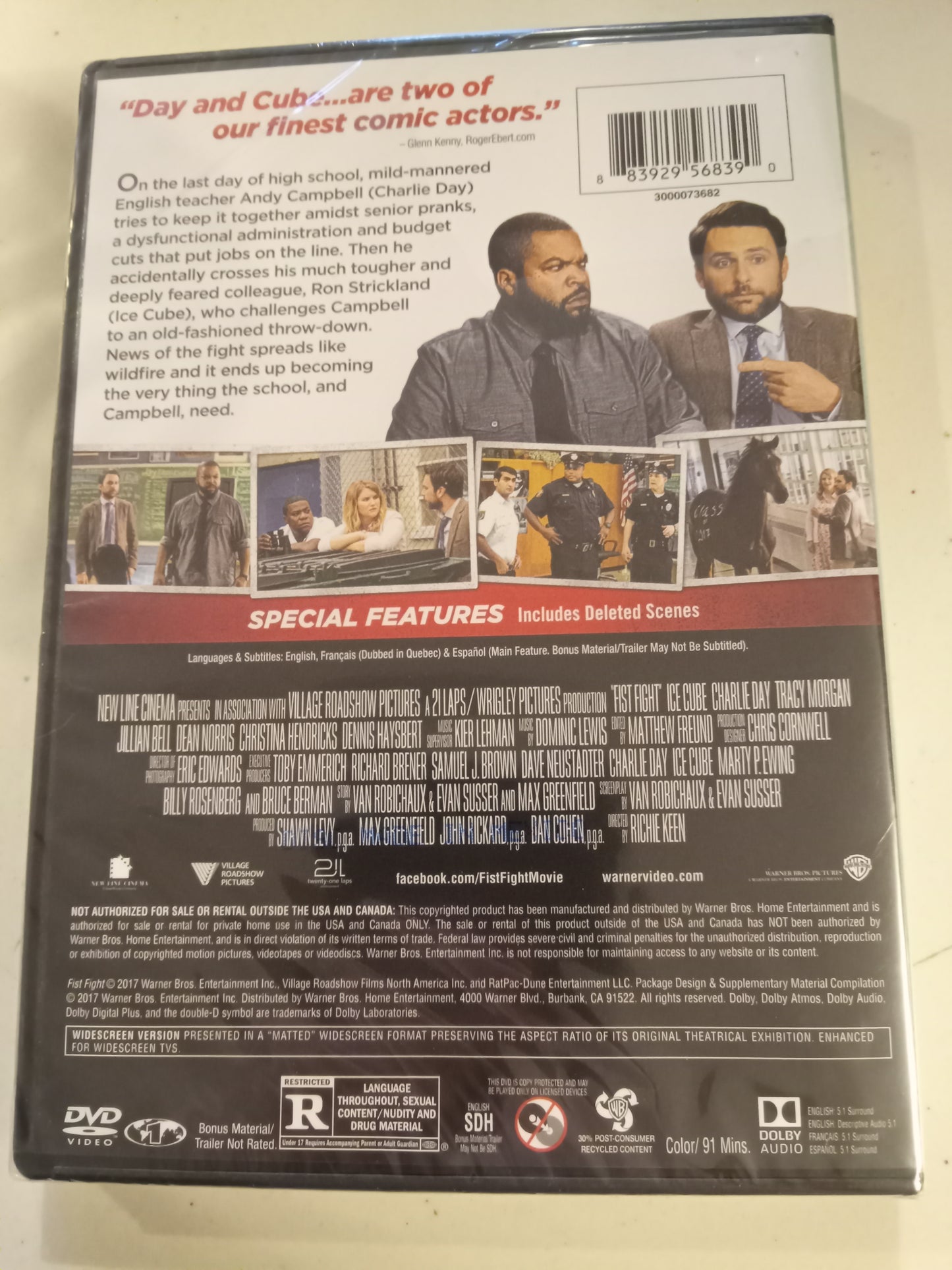 Fist Fight, DVD Movie, Ice Cube Widescreen, Rated R, NEW