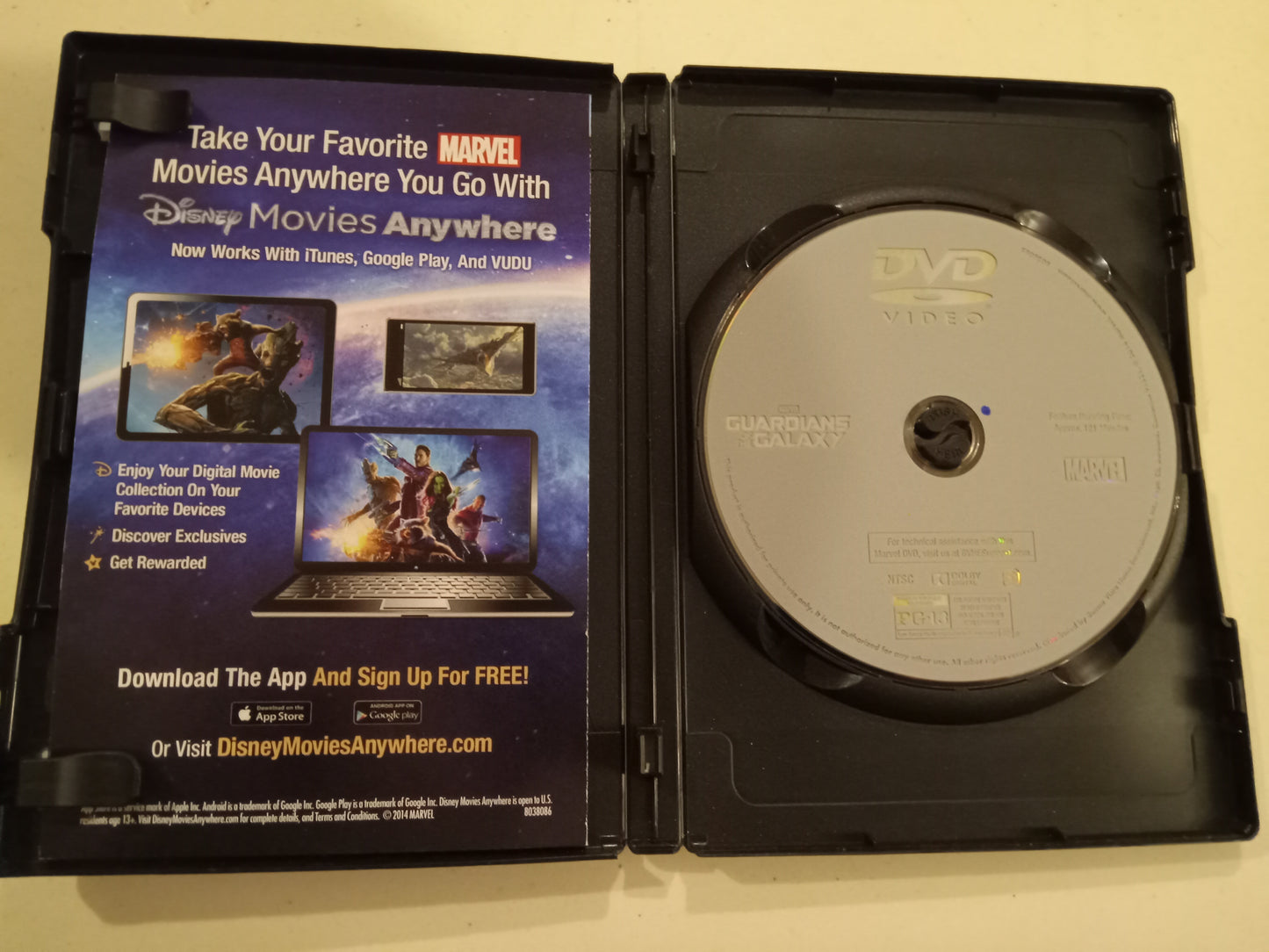 Guardians Of The Galaxy (1), DVD Movie, Chris Pratt Widescreen, Rated PG-13, USED