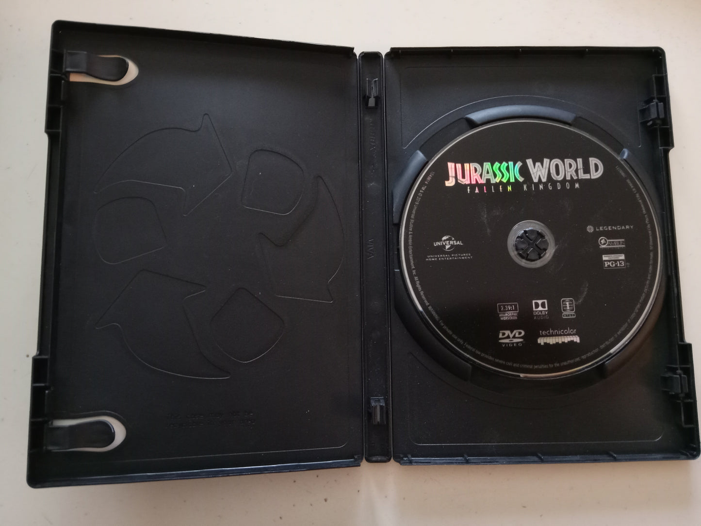 Jurassic World, Fallen Kingdom, DVD Movie, Chris Pratt Widescreen, Rated PG-13, USED