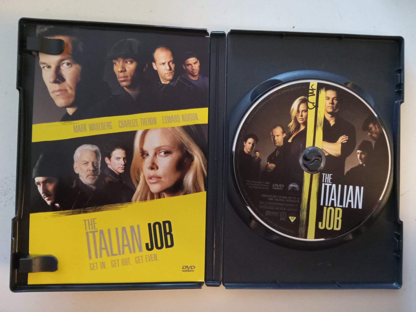 The Italian Job, DVD Movie, Mark Wahlberg Fullscreen, Rated PG-13, USED