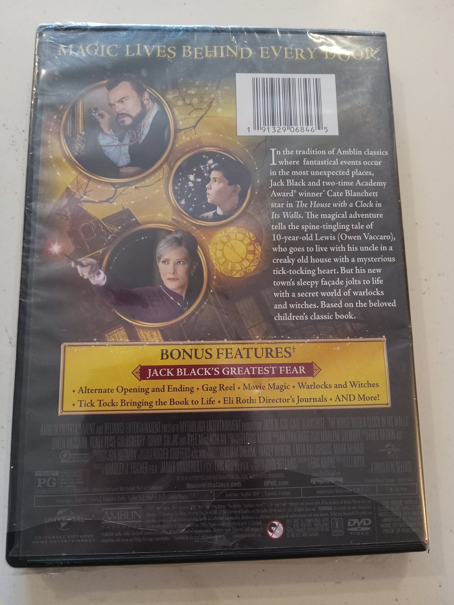 The House With A Clock In It's Walls, DVD Movie, Jack Black Widescreen, Rated PG, NEW