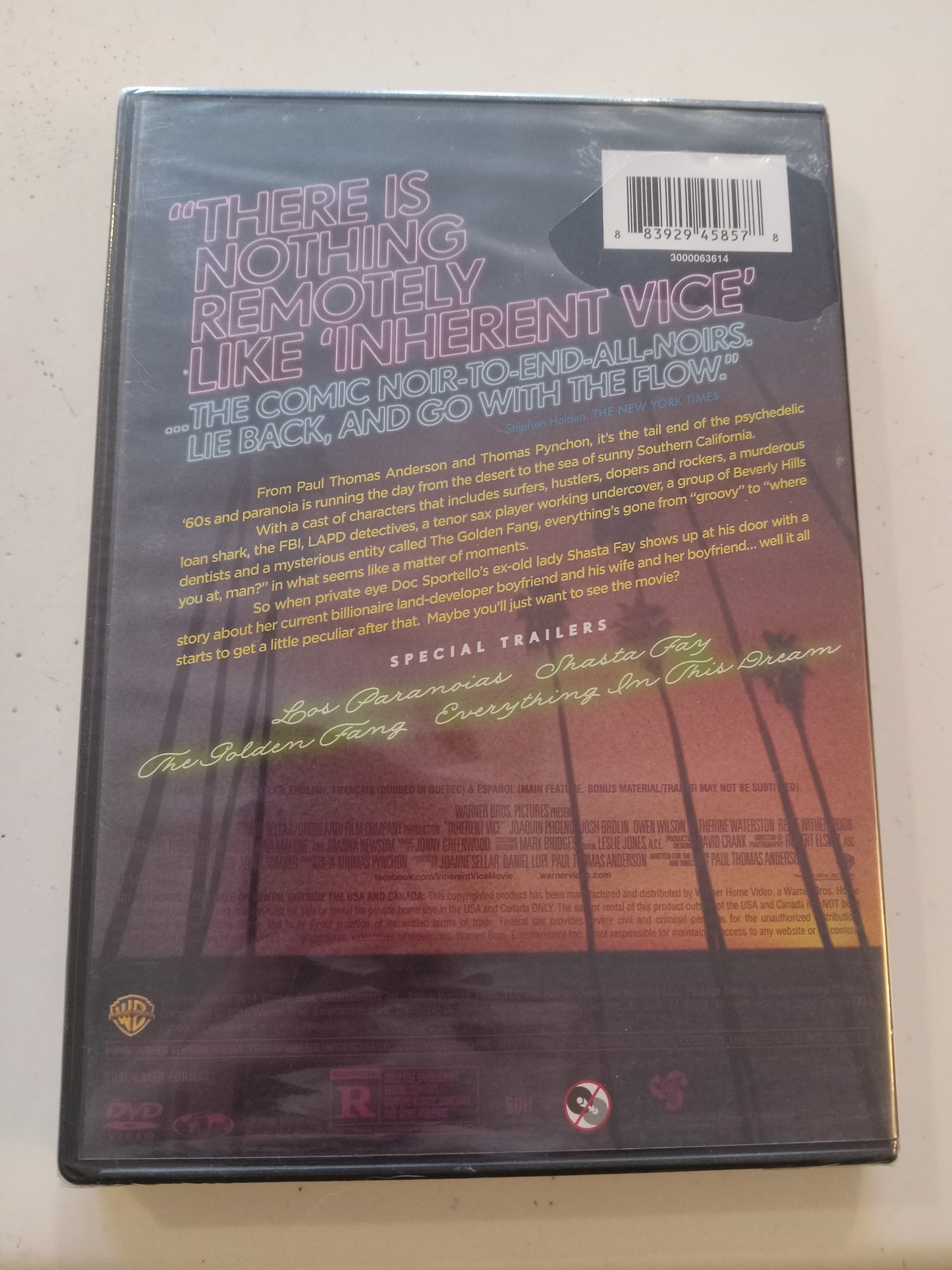 Inherent Vice, DVD Movie, Joaquin Phoenix Widescreen, Rated R, NEW