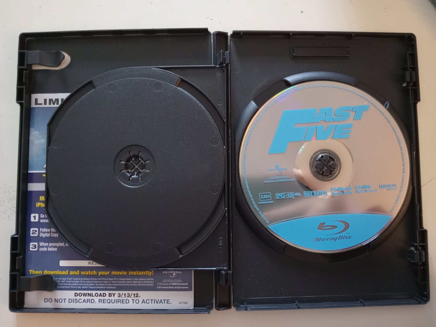 Fast Five, Extended Edition, DVD Movie +Blu-Ray, Vin Diesel Widescreen, Rated PG-13, NEW/USED