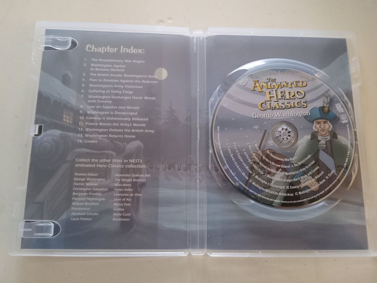 George Washington, The Animated Hero Classics, DVD Movie, Widescreen, Rated G, USED