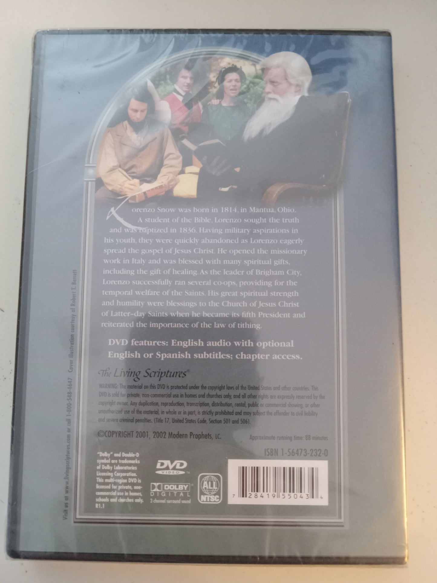The Modern Prophets, Lorenzo Snow DVD Movie, Fullscreen, LDS Church Mormons, Not Rated, NEW
