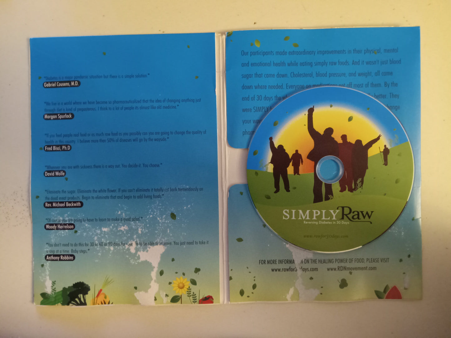 Simply Raw, Reversing Diabetes, DVD Documentary, Fullscreen, Not Rated, USED