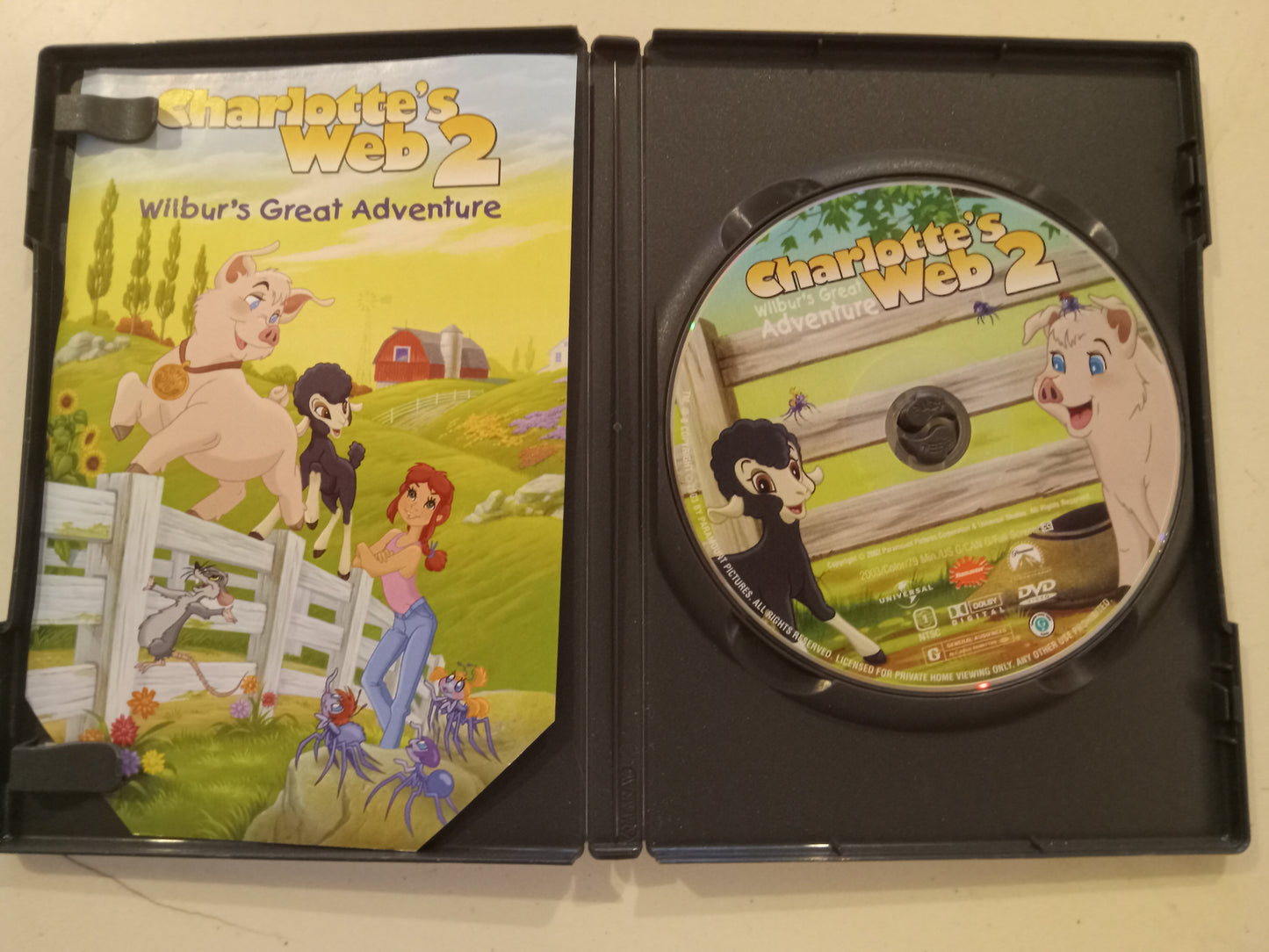 Charlotte's Web 2, Paramount Animation, DVD Movie, Fullscreen, Rated G, USED