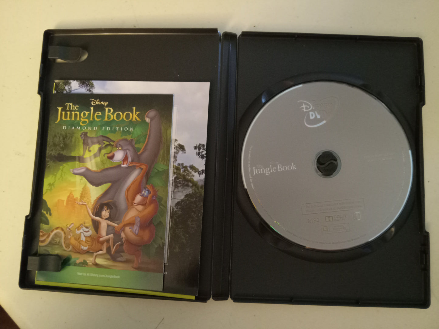 The Jungle Book, Disney Animation, Platinum/Diamond Ed. 2 Discs 40th Anniversary DVD Movie, Widescreen, Rated G, NEW