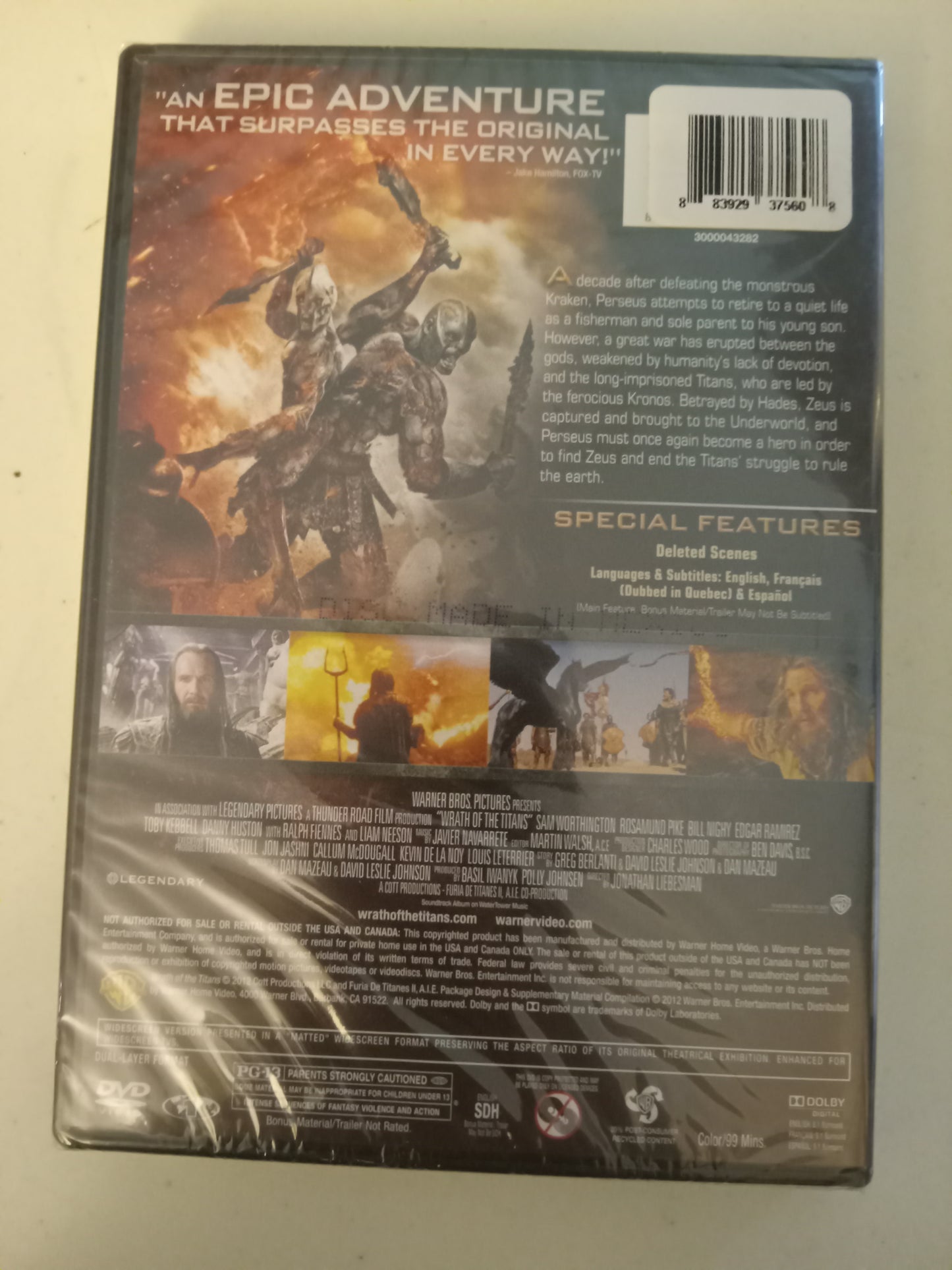 Wrath Of The Titans, DVD Movie, Sam Worthington Widescreen, Rated PG-13, NEW/USED