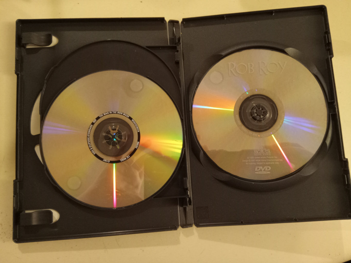 Dances With Wolves & The Man In the Iron Mask & Rob Roy, 3 DVD Movies, Widescreen, Triple Feature Rated PG-13/R, USED